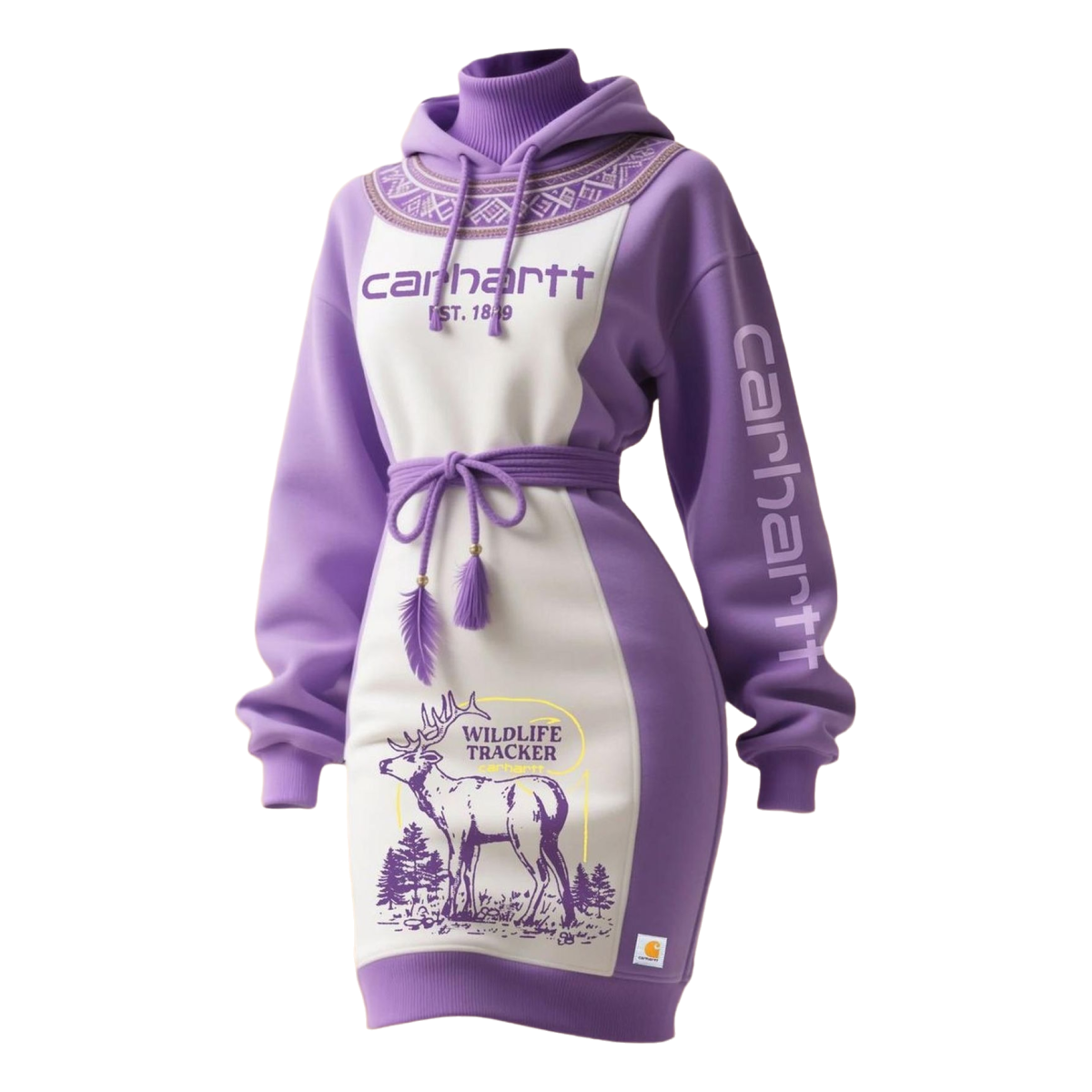 ๐ฅ๐๐น๐ฒ๐ฎ๐ฟ๐ฎ๐ป๐ฐ๐ฒ ๐ฆ๐ฎ๐น๐ฒ๐Women's Hooded Deer Graphic Sweatshirt Dress โ Belted Slim Fit