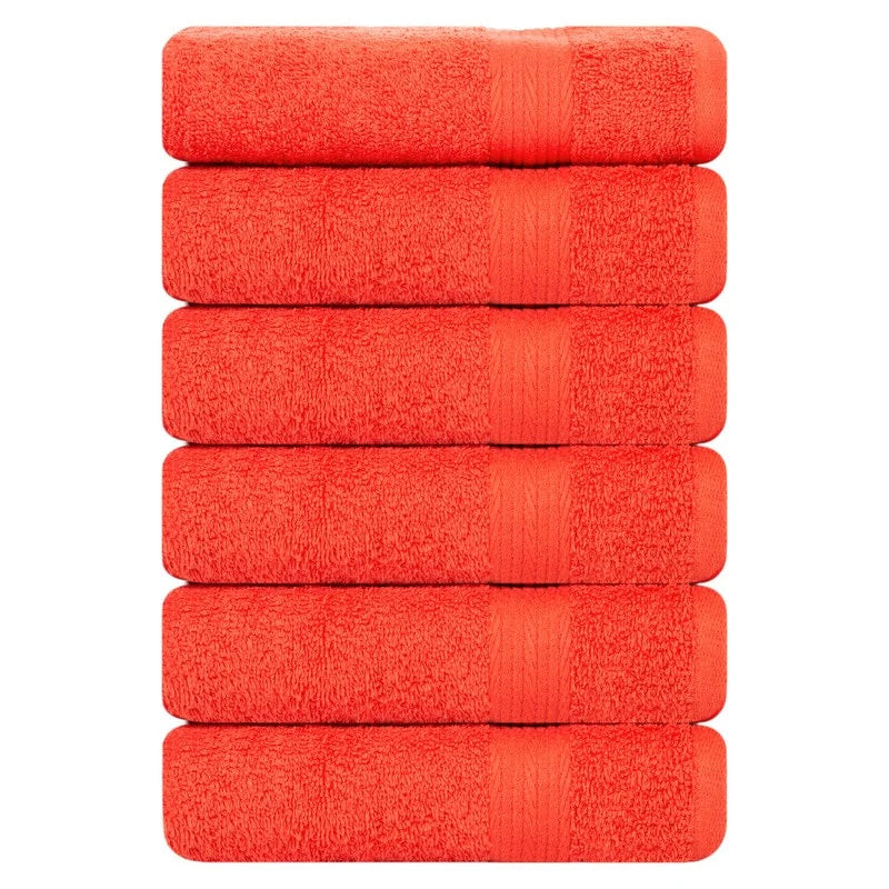 Superior Cotton 600 GSM Hand Towels 18x28 Inch by Ample Decor - 6 Pcs