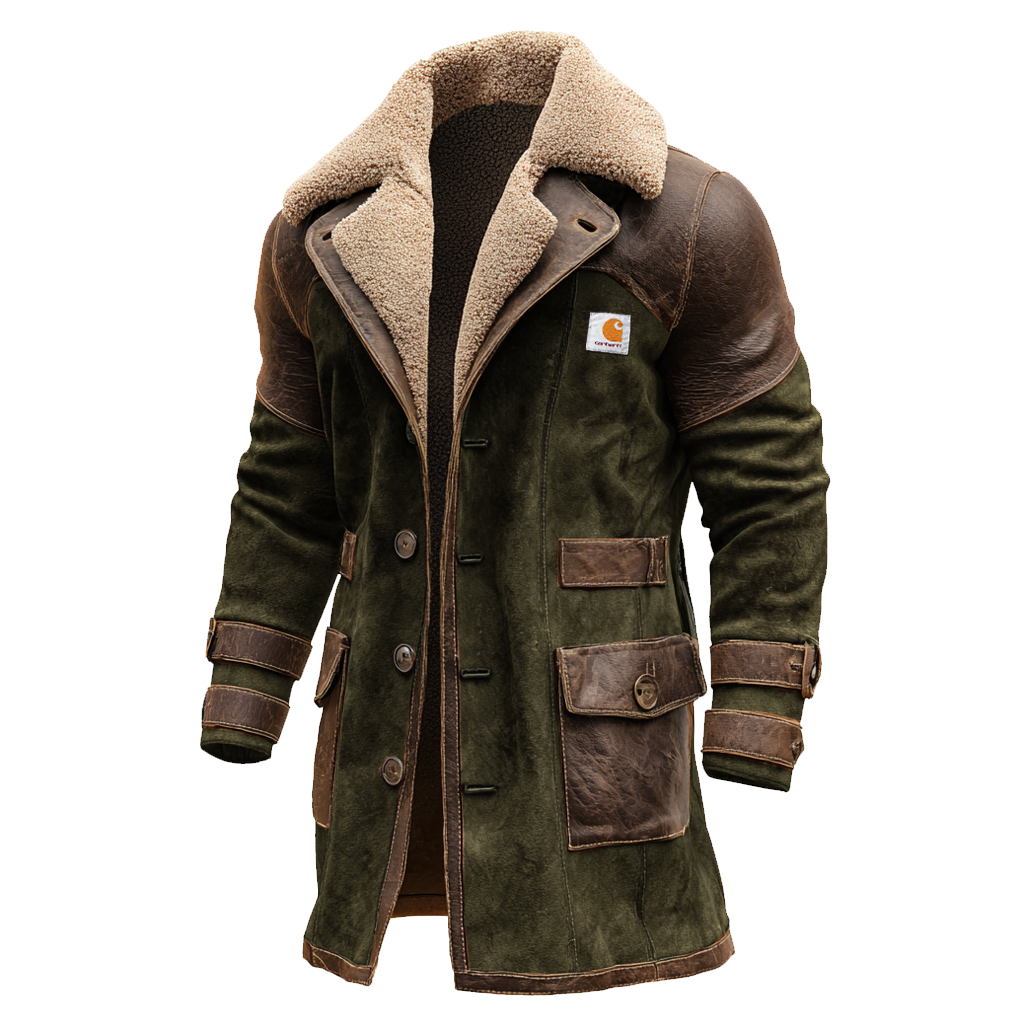 ๐ฅ๐๐น๐ฒ๐ฎ๐ฟ๐ฎ๐ป๐ฐ๐ฒ ๐ฆ๐ฎ๐น๐ฒ๐Men's Vintage Brown Suede Leather And Faux Fur Lined Jacket