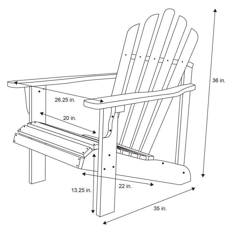 Brently Solid Wood Adirondack Chair
