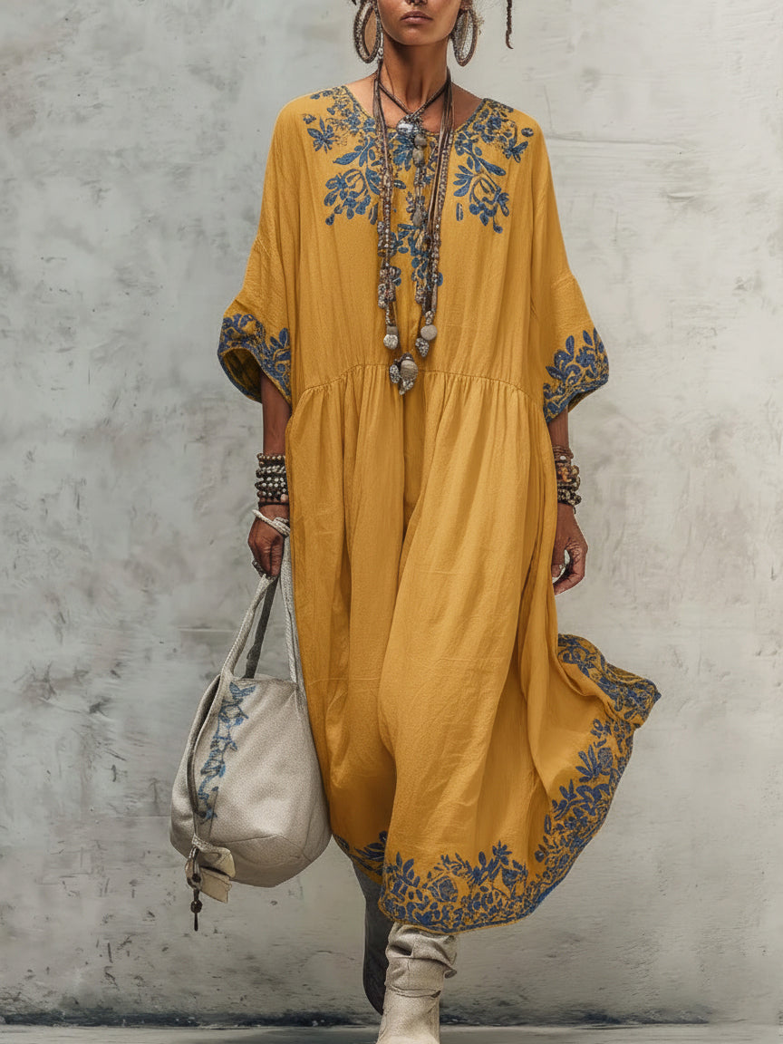 🔥Summer Arrivals🌟Retro Floral Print Cozy Vacation Dress