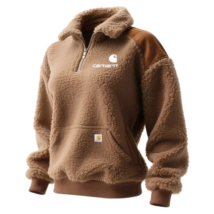 ๐ฅ๐๐น๐ฒ๐ฎ๐ฟ๐ฎ๐ป๐ฐ๐ฒ ๐ฆ๐ฎ๐น๐ฒ๐Women's Lambswool Contrast Color Stitching 1/4 Zip Lapel Sweatshirt