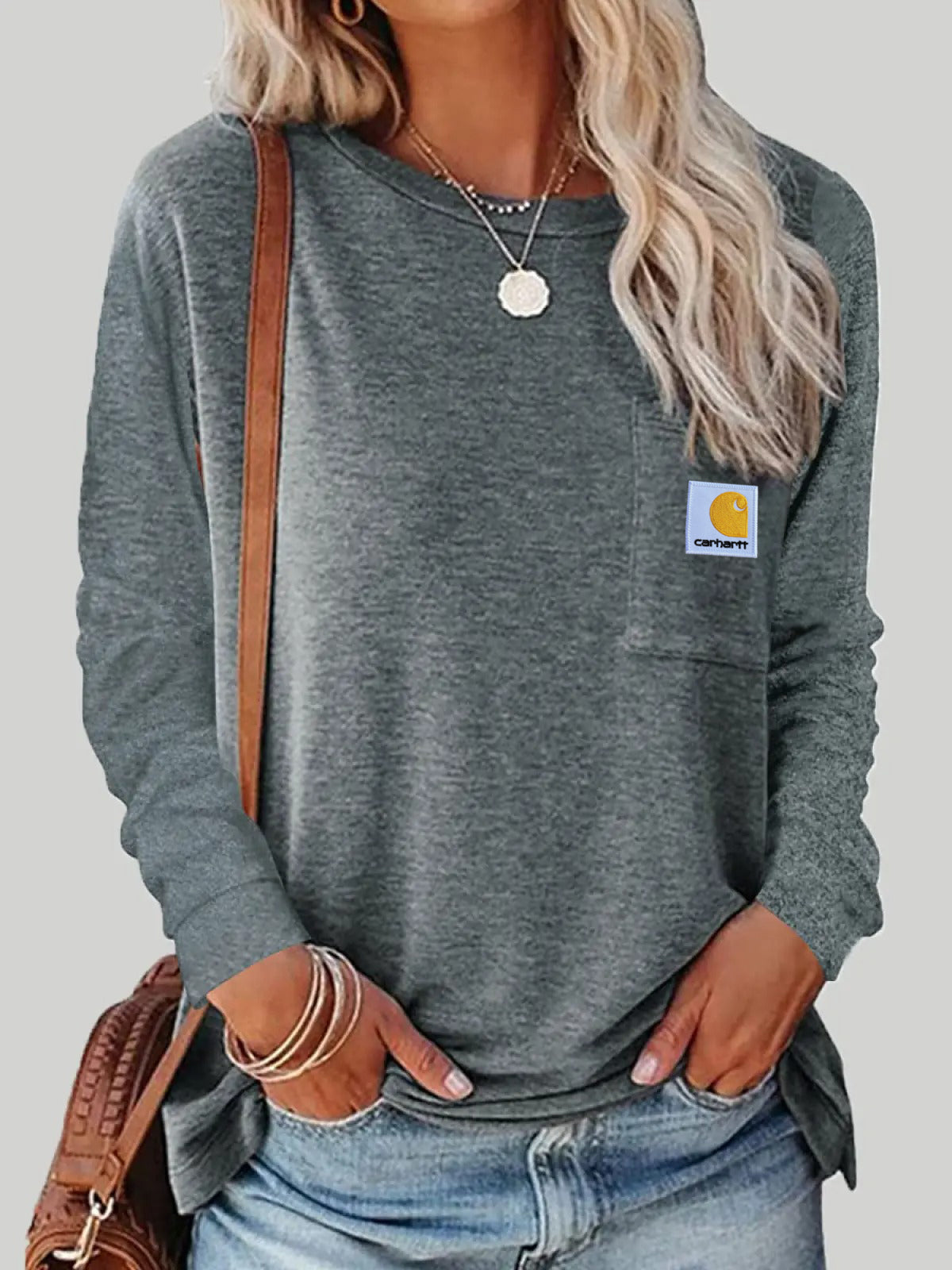 ๐ฅ๐๐น๐ฒ๐ฎ๐ฟ๐ฎ๐ป๐ฐ๐ฒ ๐ฆ๐ฎ๐น๐ฒ๐Round Neck Long Sleeve Casual Loose Ladies T-Shirt