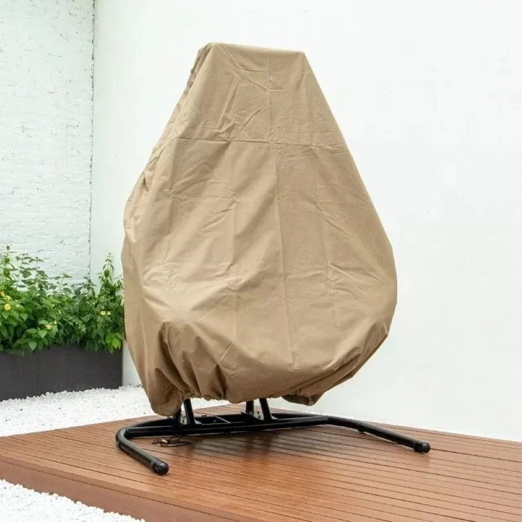 Hammock Wicker Swing Egg Chair Outdoor Backyard or Indoor With Stand Rain Cover Included
