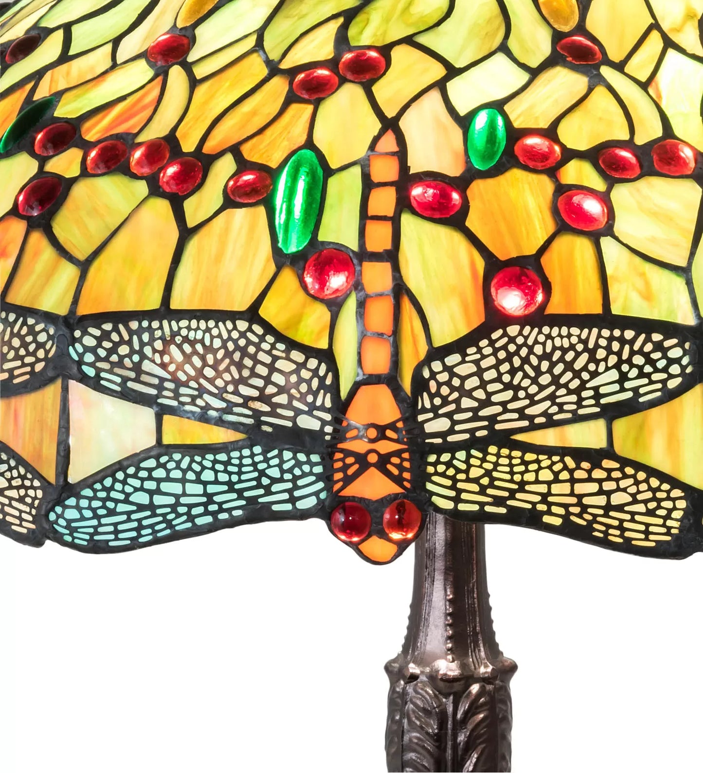 Tiffany Hanginghead Dragonfly 26'' Mahogany Bronze Table Lamp