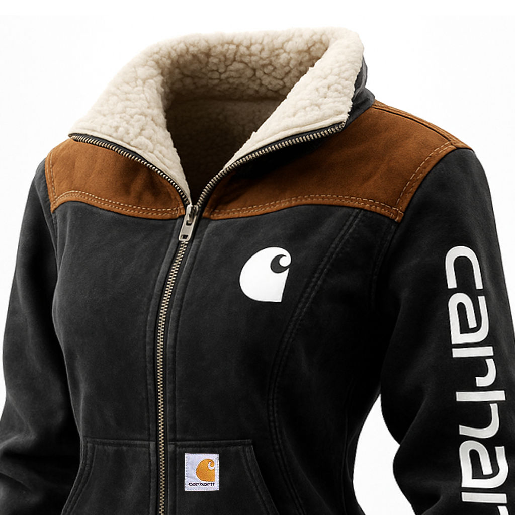 🔥𝗖𝗹𝗲𝗮𝗿𝗮𝗻𝗰𝗲 𝗦𝗮𝗹𝗲🌟Winter-Ready Faux Fur Lined Jacket With Bold Logo Design