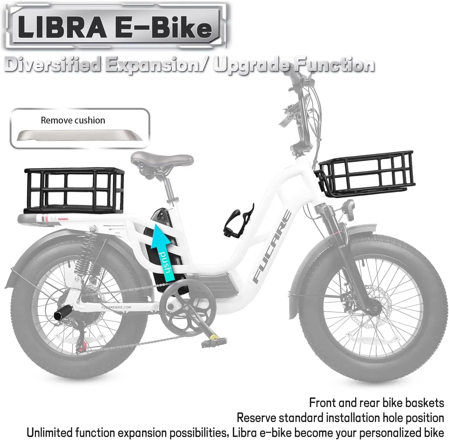 Fucare Libra 750W Electric Bike for Adults 32MPH 48V 20Ah LG Lithium Battery EBike with Full Suspension LCD Color Display 20"*4.0" All-Terrain Fat Tire Shimano 7 Speed Snow Commute Electric Bicycles...