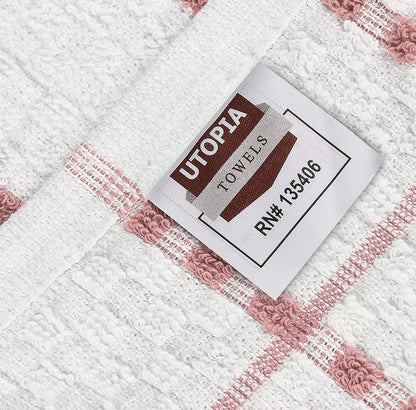 Kitchen Towels 12 Pack, 15 x 25 Inches, 100% Ring Spun Cotton Super Soft and Absorbent Linen Dish Towels, Tea Towels and Bar Towels Set (Black)