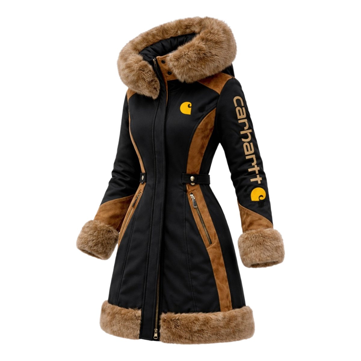 🔥𝗖𝗹𝗲𝗮𝗿𝗮𝗻𝗰𝗲 𝗦𝗮𝗹𝗲🌟Women's White Color-Blocked Fleece Winter Coat