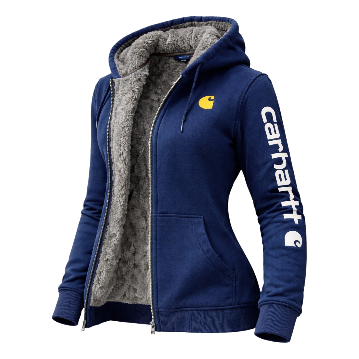 🔥𝗖𝗹𝗲𝗮𝗿𝗮𝗻𝗰𝗲 𝗦𝗮𝗹𝗲🌟Women's Vintage Fleece Pocket Full Zip Long Sleeve Hoodie Jacket-Black
