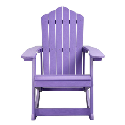 Ovios  Rocking Adirondack Chair 2-Piece Waterproof Plastic Frame