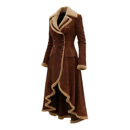 🔥𝗖𝗹𝗲𝗮𝗿𝗮𝗻𝗰𝗲 𝗦𝗮𝗹𝗲🌟Stylish Shearling-Trimmed Jacket for Winter Outdoors