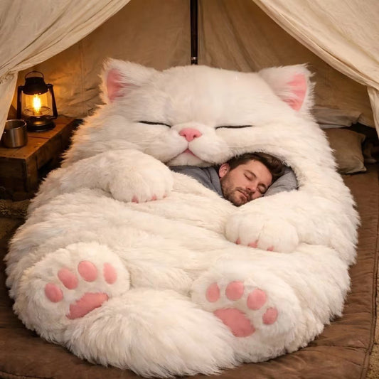 🔥Hot Sale 49% off🌟 Fluffy sleeping bag– Soft, Warm & Purrfectly Cozy😴💤
