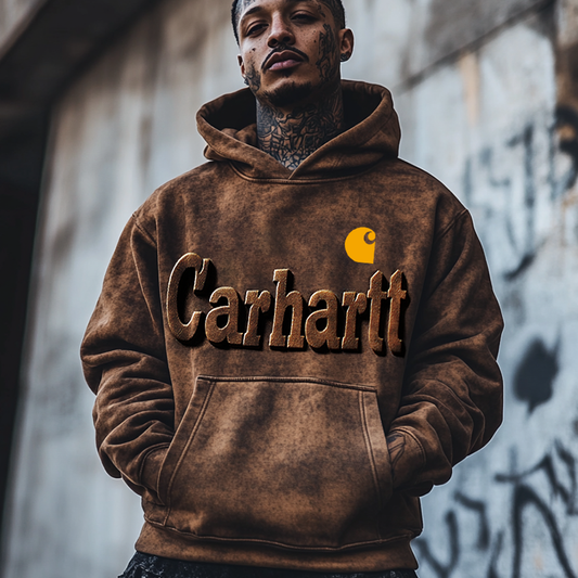 🔥𝗖𝗹𝗲𝗮𝗿𝗮𝗻𝗰𝗲 𝗦𝗮𝗹𝗲🌟Men's Retro 3d Embossed Distressed Heavy Metal Color Hoodie
