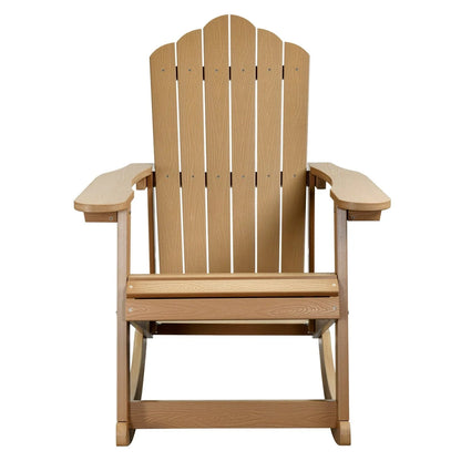 Ovios  Rocking Adirondack Chair 2-Piece Waterproof Plastic Frame