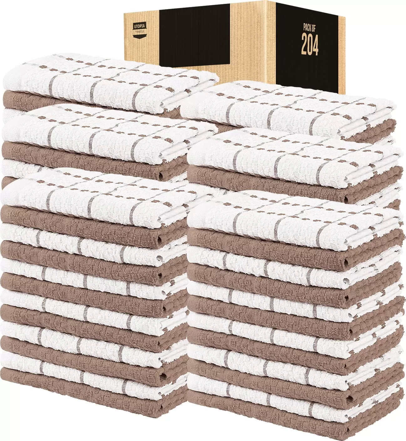 Kitchen Towels 12 Pack, 15 x 25 Inches, 100% Ring Spun Cotton Super Soft and Absorbent Linen Dish Towels, Tea Towels and Bar Towels Set (Black)