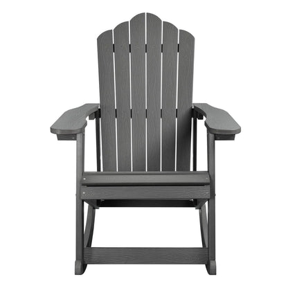 Ovios  Rocking Adirondack Chair 2-Piece Waterproof Plastic Frame