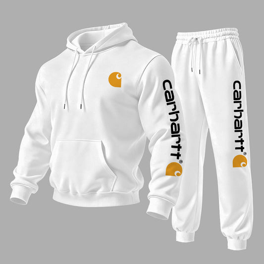 🔥𝗖𝗹𝗲𝗮𝗿𝗮𝗻𝗰𝗲 𝗦𝗮𝗹𝗲🌟Men's Vintage Solid Color Pocket Hoodie And Sweatpants Jogger Set