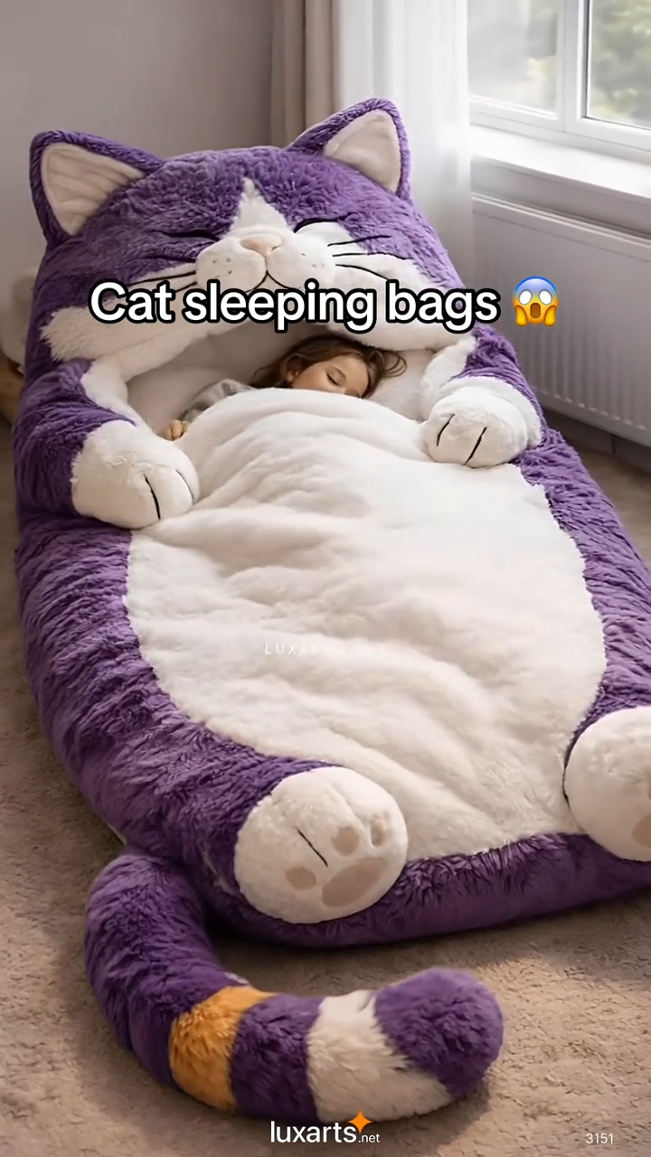 🔥Hot Sale 49% off🌟 Fluffy sleeping bag– Soft, Warm & Purrfectly Cozy😴💤