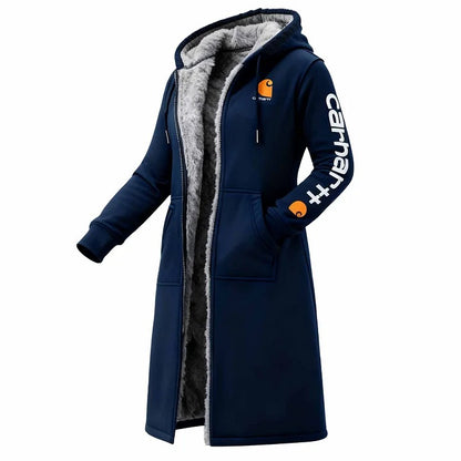 🔥𝗖𝗹𝗲𝗮𝗿𝗮𝗻𝗰𝗲 𝗦𝗮𝗹𝗲🌟Women's Vintage Fleece Pocket Full Zip Long Sleeve Hoodie Long Coat