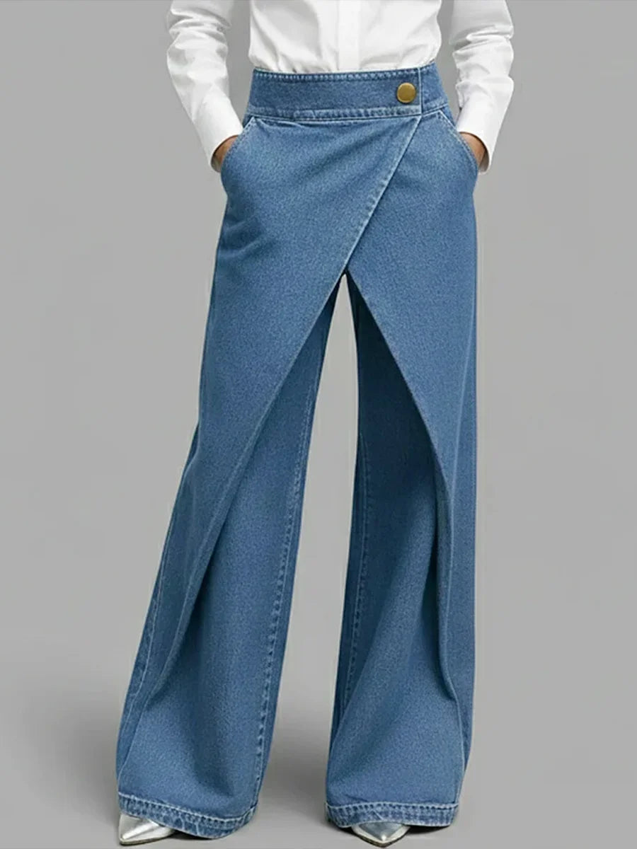 🔥Summer Arrivals🌟Women's High-waisted Casual Loose-fitting Wide-leg Jeans
