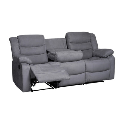 Modern 3-Piece Manual Reclining Living Room Sofa Set with Dropdown Table and Console