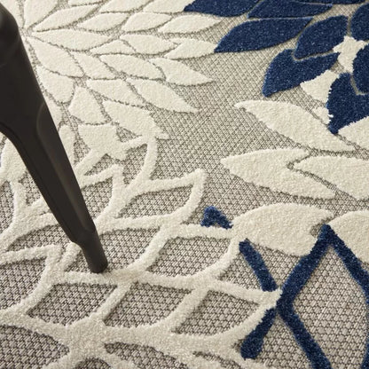 Rosario Navy/Ivory/Taupe Indoor/Outdoor Rug