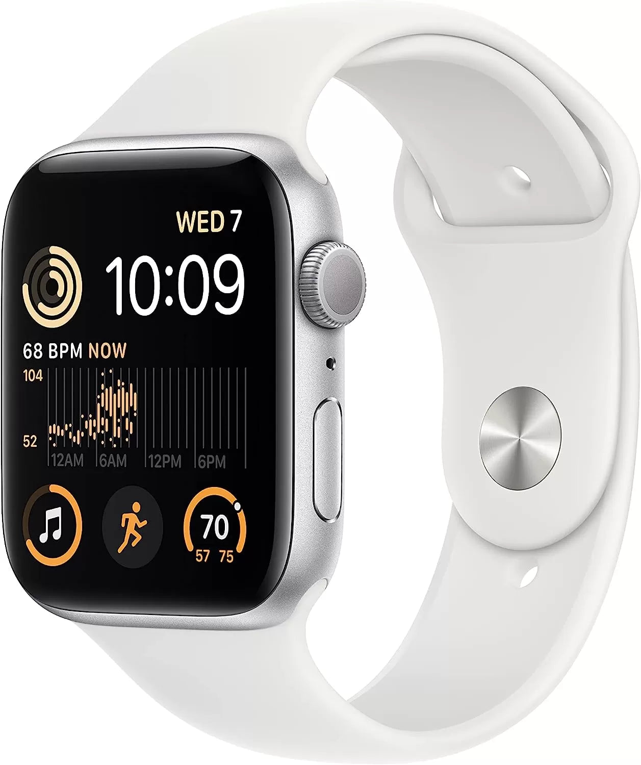 Watch SE (2nd Gen) [GPS 40mm] Smart Watch w/Starlight Aluminum Case & Starlight Sport Band - S/M. Fitness & Sleep Tracker, Crash Detection, Heart Rate Monitor, Retina Display, Water Resistant