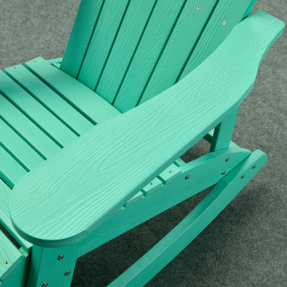 Ovios  Rocking Adirondack Chair 2-Piece Waterproof Plastic Frame