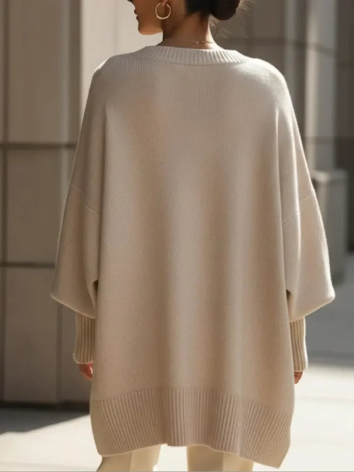 🔥Summer Arrivals🌟Women's Cozy Loose Asymmetrical Hem Sweater
