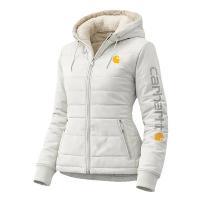 🔥𝗖𝗹𝗲𝗮𝗿𝗮𝗻𝗰𝗲 𝗦𝗮𝗹𝗲🌟Women's Hooded Wool-Lined Down White Jacket