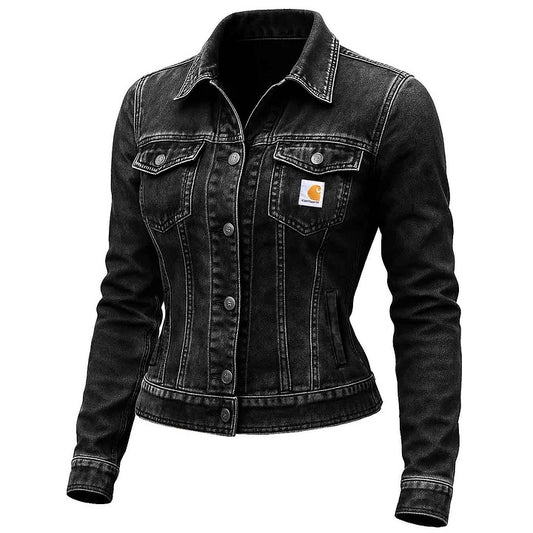 🔥𝗖𝗹𝗲𝗮𝗿𝗮𝗻𝗰𝗲 𝗦𝗮𝗹𝗲🌟Women's Vintage Western Cowboy Multi-Pocket Distressed Lapel Outdoor Jacket-Black