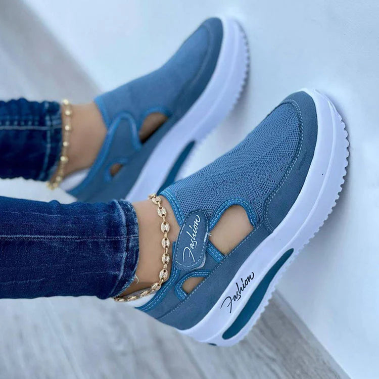 Women's Single Shoes With Round Toe And Low Top