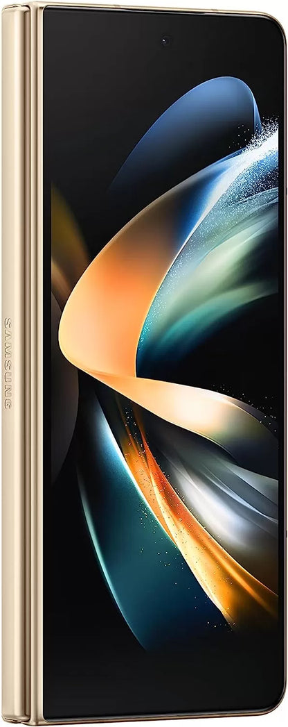 Galaxy Z Fold 4 Cell Phone, Factory Unlocked Android Smartphone, 256GB, Flex Mode, Hands Free Video, Multi Window View, Foldable Display, S Pen Compatible, US Version, 2022, Beige