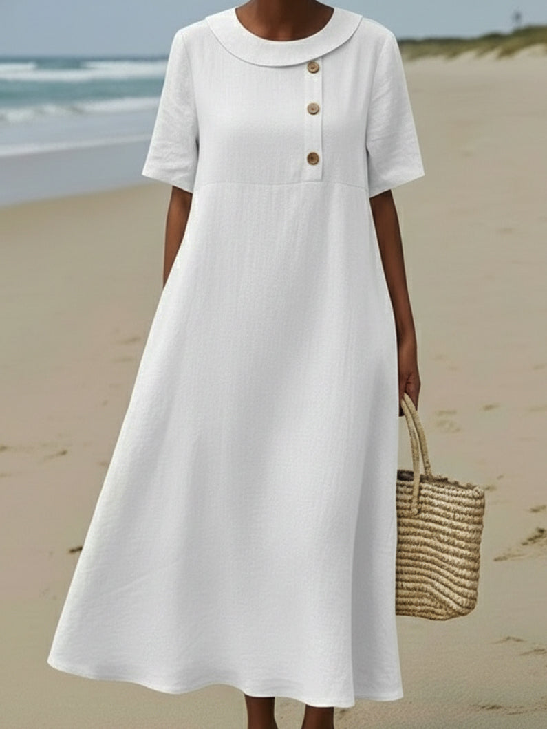 🔥Summer Arrivals🌟Elegant Cozy Round-neck Loose A-line Dress