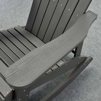 Ovios  Rocking Adirondack Chair 2-Piece Waterproof Plastic Frame