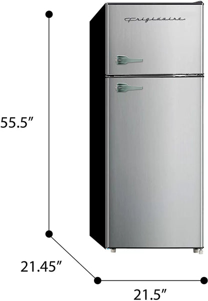 Frigidaire EFR451 2 Door Refrigerator/Freezer, 4.6 cu ft, Platinum Series, Stainless Steel, Double