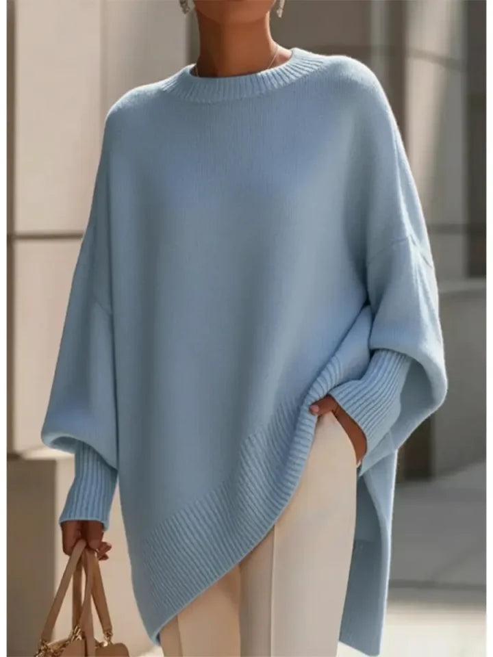 🔥Summer Arrivals🌟Women's Cozy Loose Asymmetrical Hem Sweater