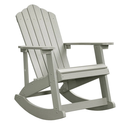 Ovios  Rocking Adirondack Chair 2-Piece Waterproof Plastic Frame