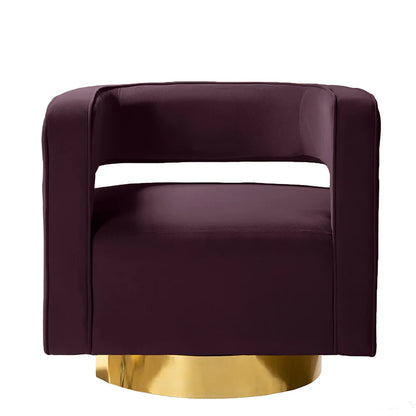 Agata Velvet Swivel Barrel Armchair