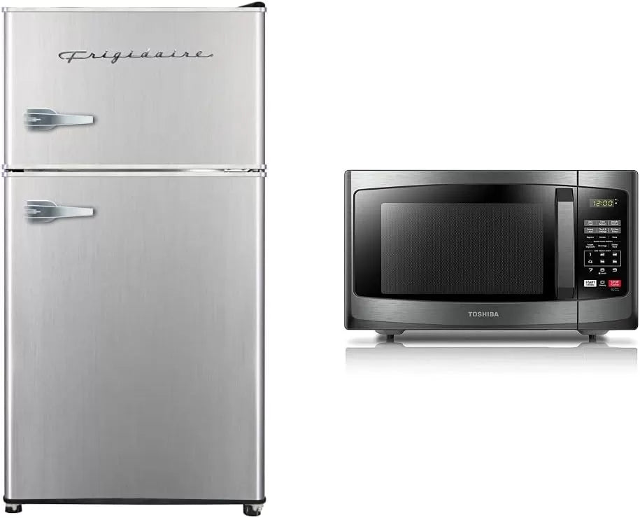 Frigidaire EFR451 2 Door Refrigerator/Freezer, 4.6 cu ft, Platinum Series, Stainless Steel, Double
