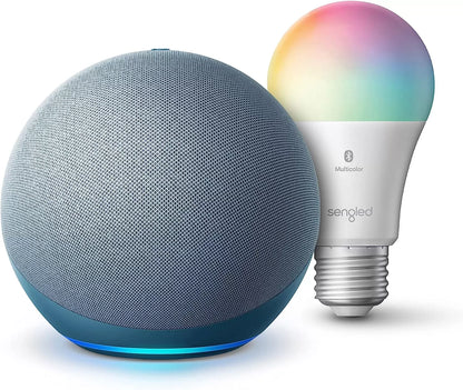 Echo (4th Gen) | With premium sound, smart home hub, and Alexa | Glacier White