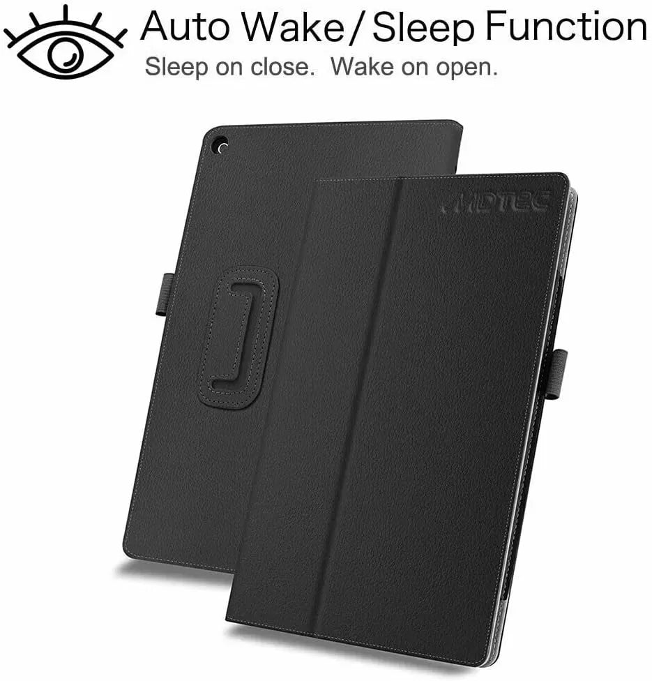 Galaxy Tab A8 10.5” Inch 32 GB Wi-Fi Android 11 Touchscreen International Tablet Bundle – MDTec Hard Back Tri-Fold Stand Cover Case and 64GB microSD Card [Gray]