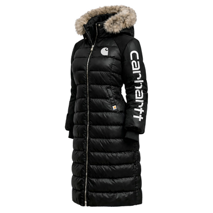 🔥𝗖𝗹𝗲𝗮𝗿𝗮𝗻𝗰𝗲 𝗦𝗮𝗹𝗲🌟Retro Women's Color Block Patchwork Fur Collar Stand Collar Long Hooded Coat