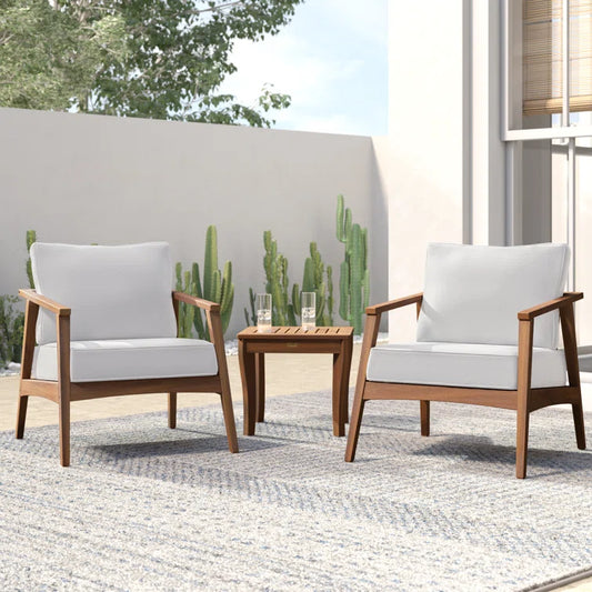 Akiva 2 - Person Outdoor Seating Group with Cushions