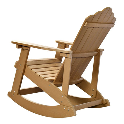 Ovios  Rocking Adirondack Chair 2-Piece Waterproof Plastic Frame
