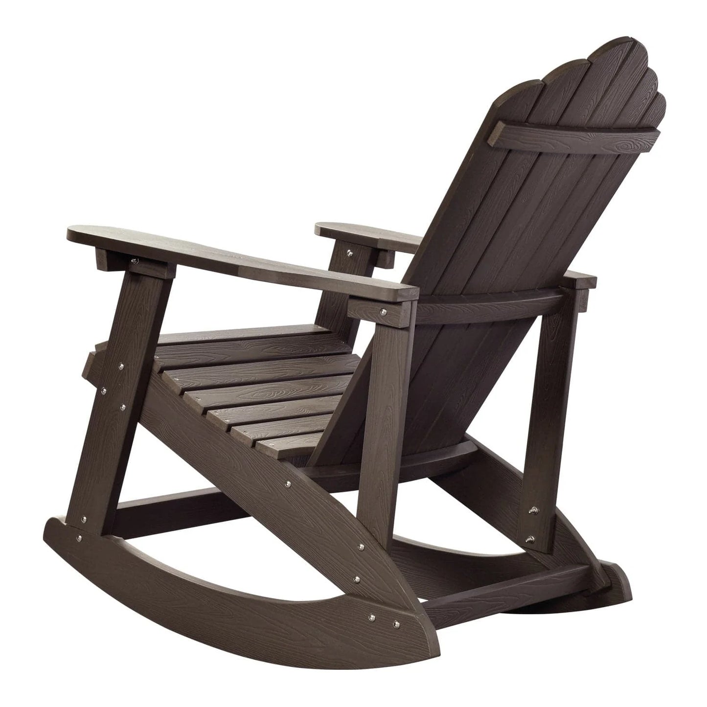 Ovios  Rocking Adirondack Chair 2-Piece Waterproof Plastic Frame