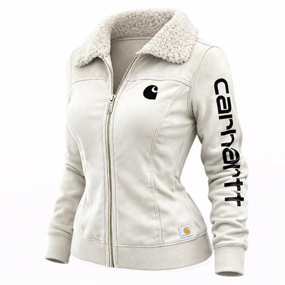🔥𝗖𝗹𝗲𝗮𝗿𝗮𝗻𝗰𝗲 𝗦𝗮𝗹𝗲🌟Carhartt Women’s Sherpa Collar Zip-Up Jacket – Slim Fit Fleece Lined Winter Coat