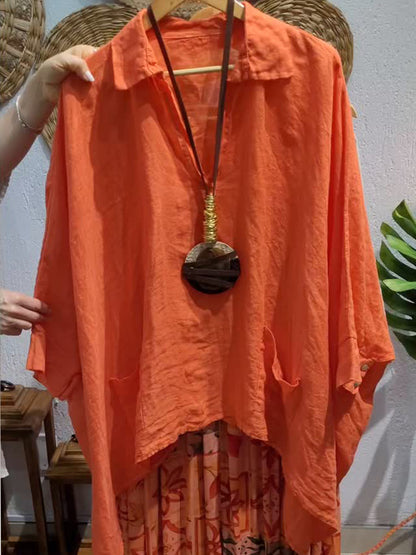 🔥Summer Arrivals🌟Women's Casual Cotton And Linen Shirt