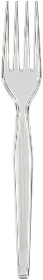 Dixie 7.13" Heavy-Weight Polystyrene Plastic Fork by GP PRO (Georgia-Pacific), Clear, FH017 , Case of 1,000